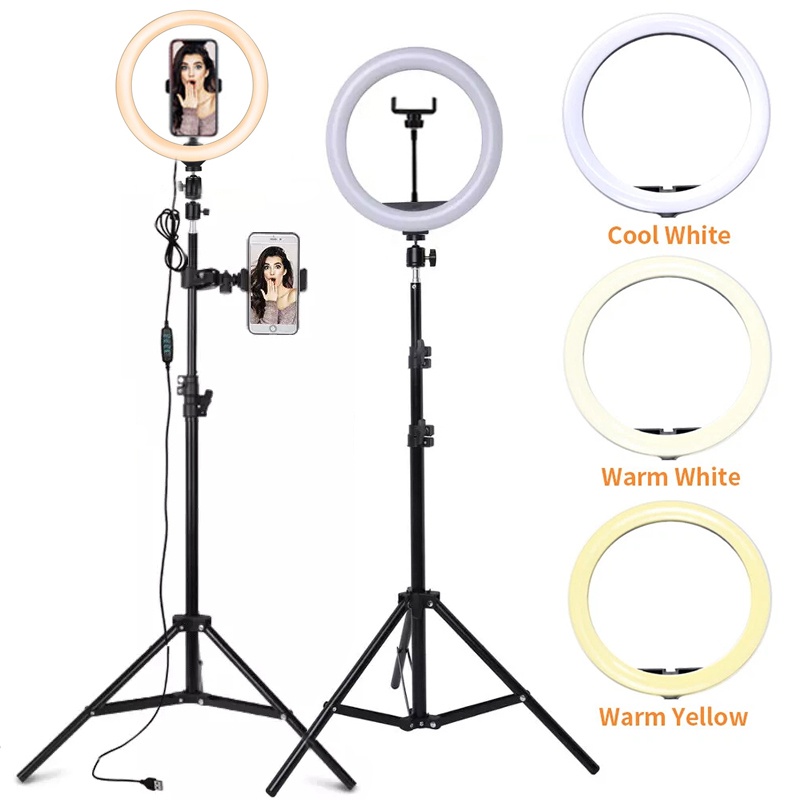 Auto Tracking Tripod - Anneau lumineux LED pour selfie, 6/10/12