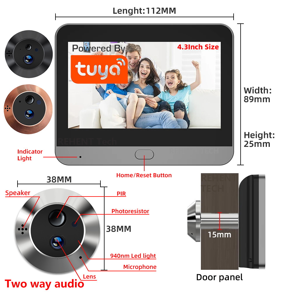 Compact Camera Mirrorless - Mini caméra de porte numérique WiFi